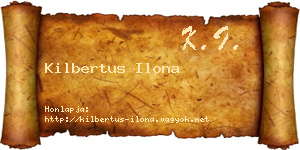 Kilbertus Ilona névjegykártya